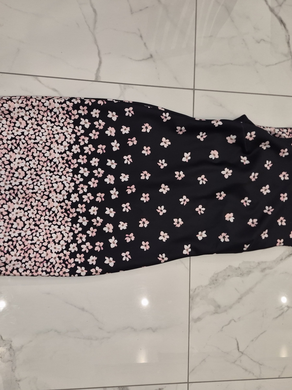 Tommy Hilfiger Black Pencil Dress with Pink Floral Scatter Jersey Dress